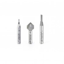 ABS207 - Axiom 3pc CNC Inlay Bit Set by Amana Tool