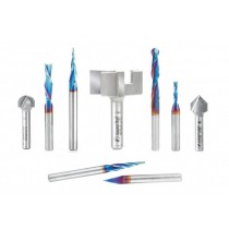 ABS901 - Axiom 9pc W/Spektra Coating CNC Bit Set For ICONIC Series by Amana Tool